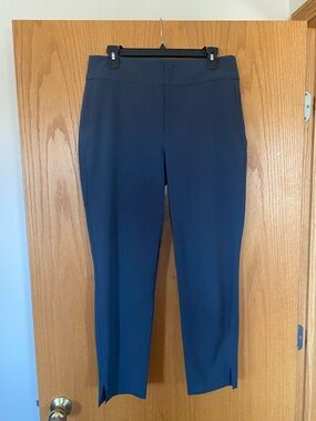 Eddie Bauer Navy Straight-Leg Ankle Pants